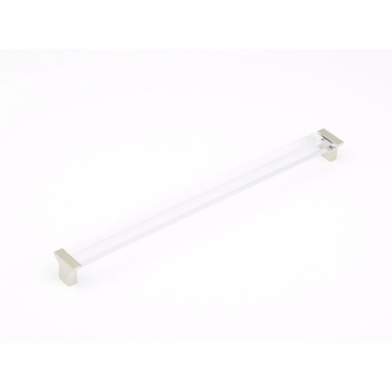 Positano Bar / Handle Pull, Satin Nickel/Clear