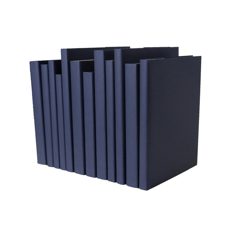 Livres décoratifs - Ensemble de livres surdimensionnés en papier bleu marine - 1 pied de livres bleus, Bleu marine