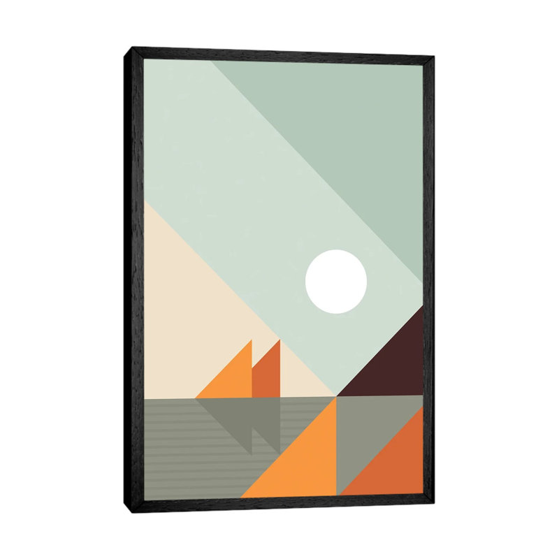 Geometric Landscape XXIV - Print on Canvas, Black Framed, 101.6 cm H x 66.04 cm W