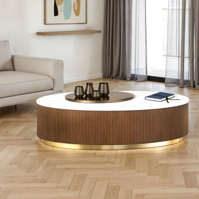 1Pc Oval Cocktail Table