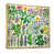 Toile avec cadre flottant or