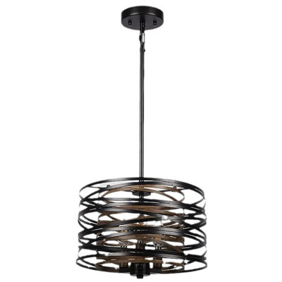 A Simple Drum Shaped Chandelier