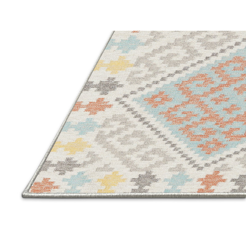 Tapis contemporaine jaune/brun/gris, Rectangle 5 pi x 8 pi