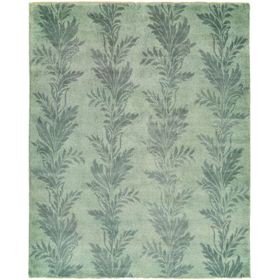 Verona Wool Floral Area Rug in Gray