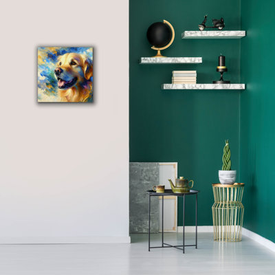  'My Golden Retriever' by Rich Monet Canvas Wall Art, 18" x 18"