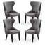 Bootle 4 Person Dining set - a Rectangular Wooden Dining Table with Metal Legs and a Set of 4 Quilted Velvet Dining Chairs for Dining Room - Modern Dining Table Set-988331332-988331354-988331355