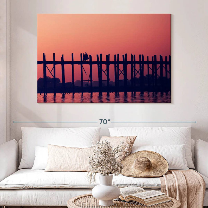 Lilie U Bein Bridge At Sunset, 34" H x 51" W