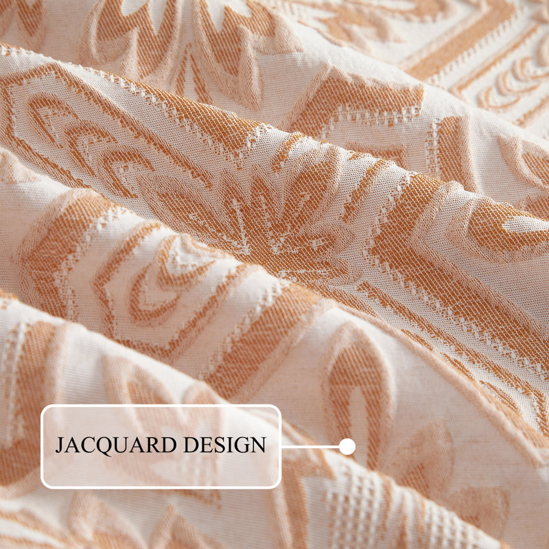 Ensemble d'édredon 7 pièces Blaze Jacquard, Édredon de très grande taille et 6 pièces suppl