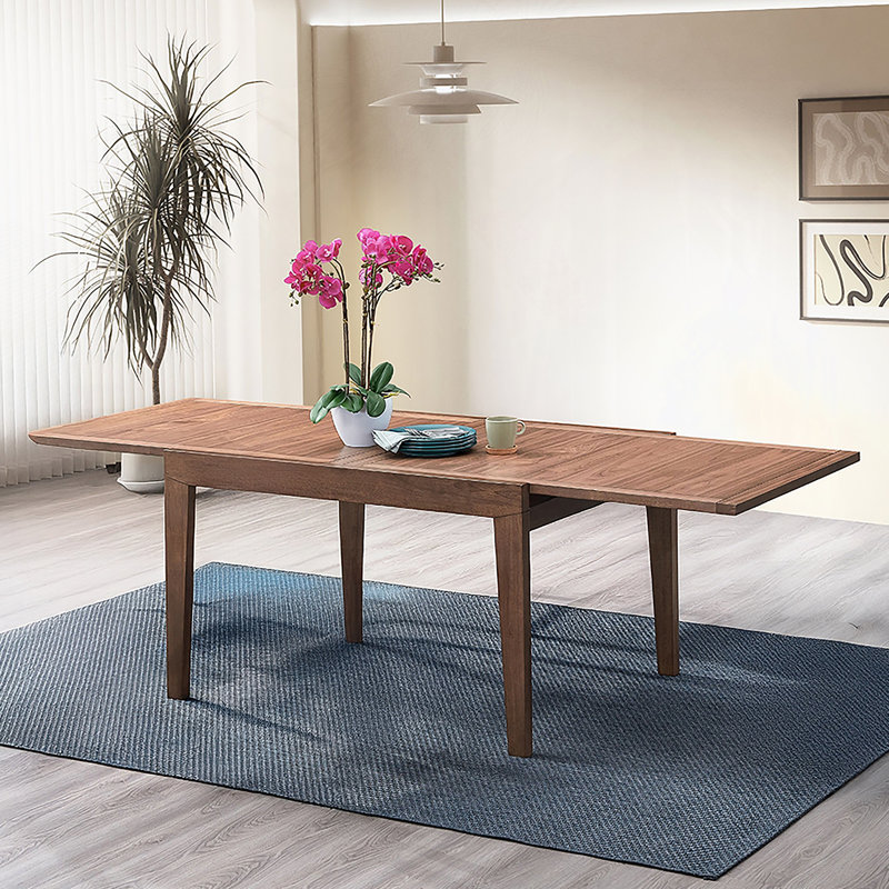 Table de salle à manger extensible avec finition noyer