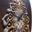 Horloge murale majestueuse Mandala blanc sur la plage Sunset IV-93381623