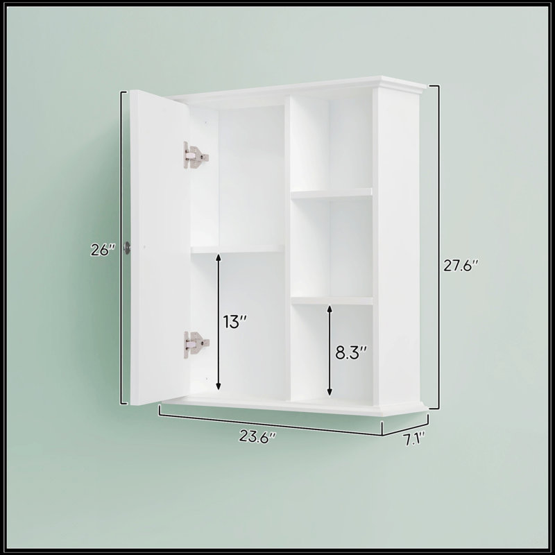 Armoire de rangement au-dessus de la toilette, Blanc