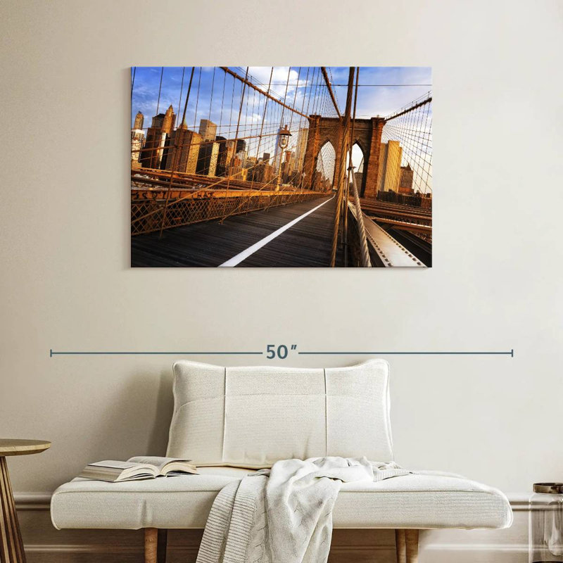 Ravi célèbre pont de Brooklyn, NY, H 26 po x l 39 po