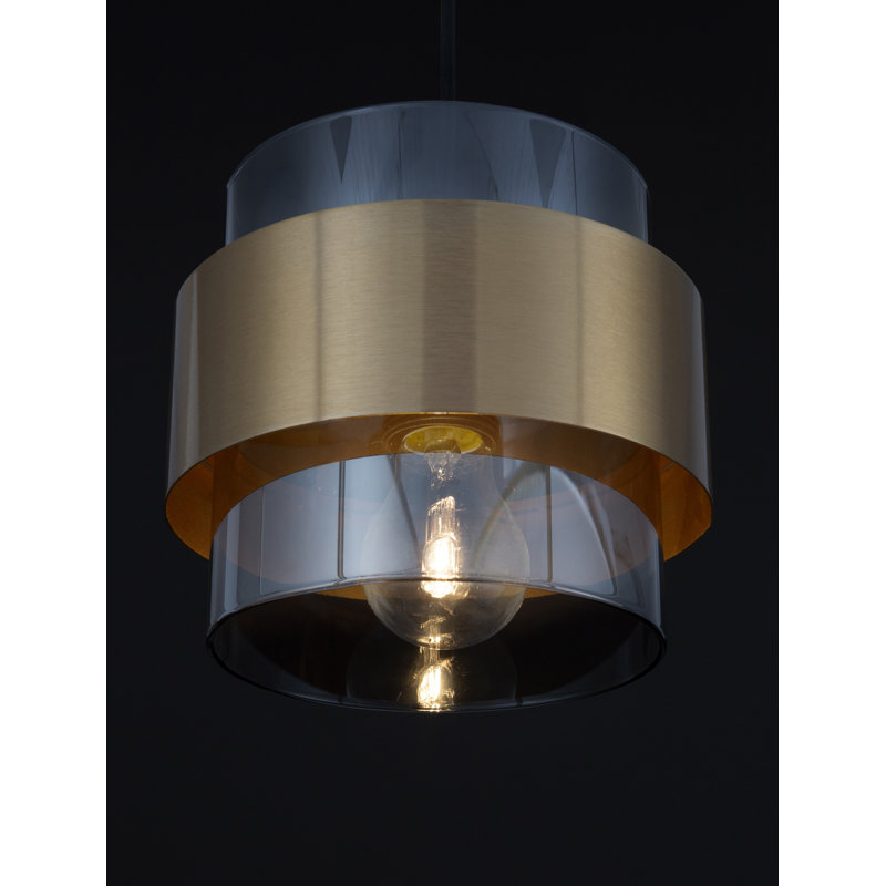 1 - Light Gold Cylinder Pendant