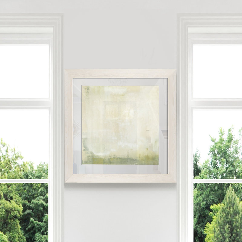 "Olive horizon I", impression sur papier, Cadre blanc, H 21 po x l 21 po x P 1 po