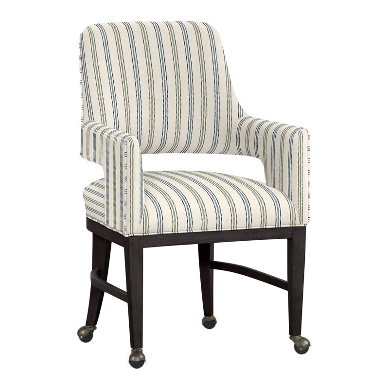 Chaise avec accoudoirs Josie, Minéral Perigold Atando, Gris anthracite