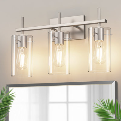 3-Light Bathroom Light Fixtures Farmhouse Vanity Light