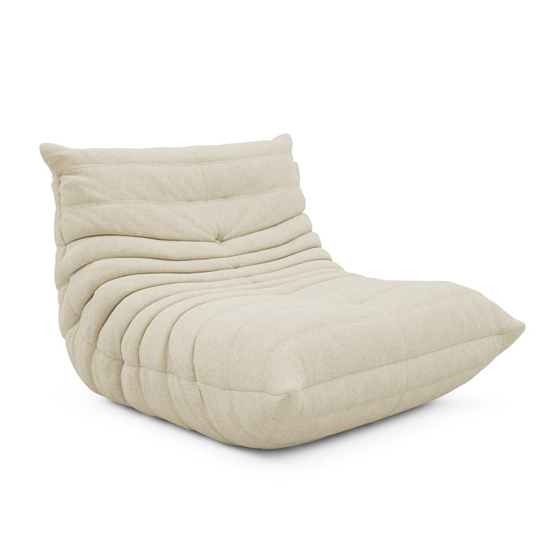 Armless Bean Bag Sofa Chair, Memory Foam Lounge, Cozy Fireside Seat,Lazy Floor Lounger- Perfect For Bedroom, Study, Or Living Room