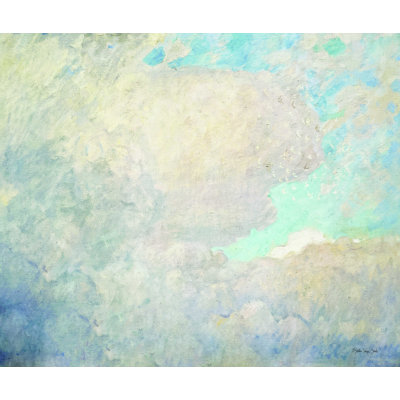 «White Clouds Blue Sky», reproduction sur toile tendue