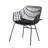 Niya Patio Chair Set Of 2, Polyester, Steel, Outdoor Rattan Wicker-100917535