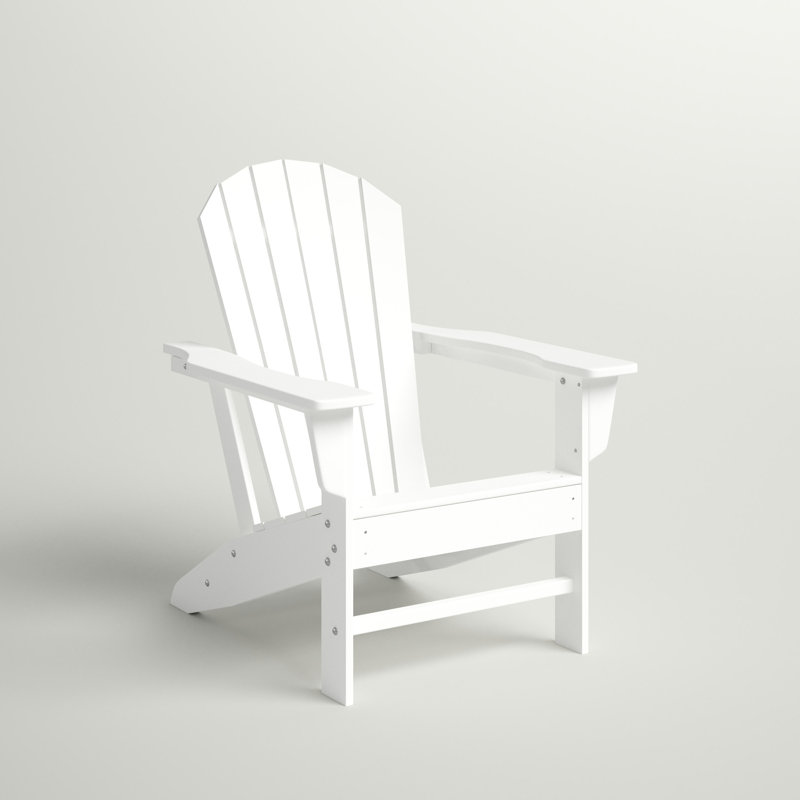 Chaise Adirondack en plastique Abril, Blanc
