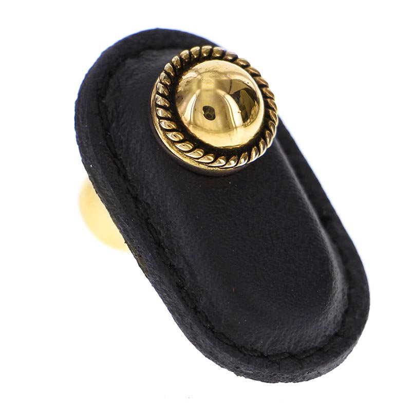 Poignée fantaisie 1,75 po Equestre, Or antique, Noir
