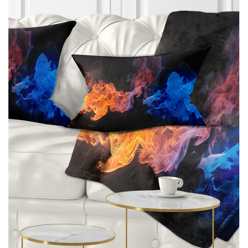 Coussin lombaire et contemporain fire