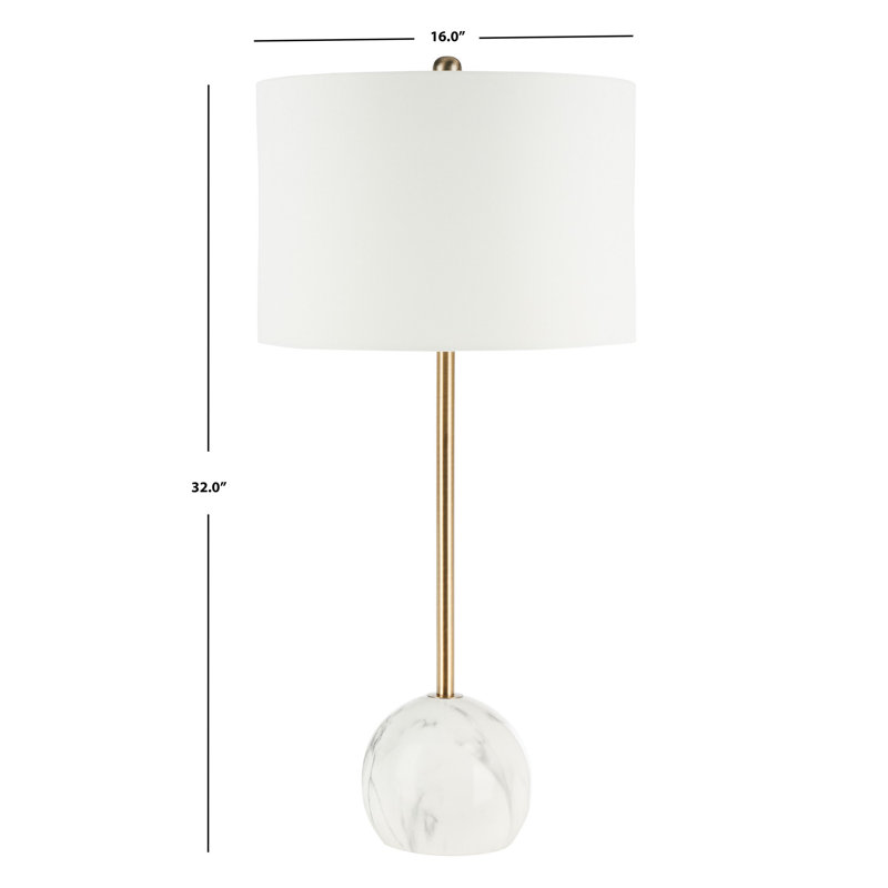 Hilda Marble USB Table Lamp,  White