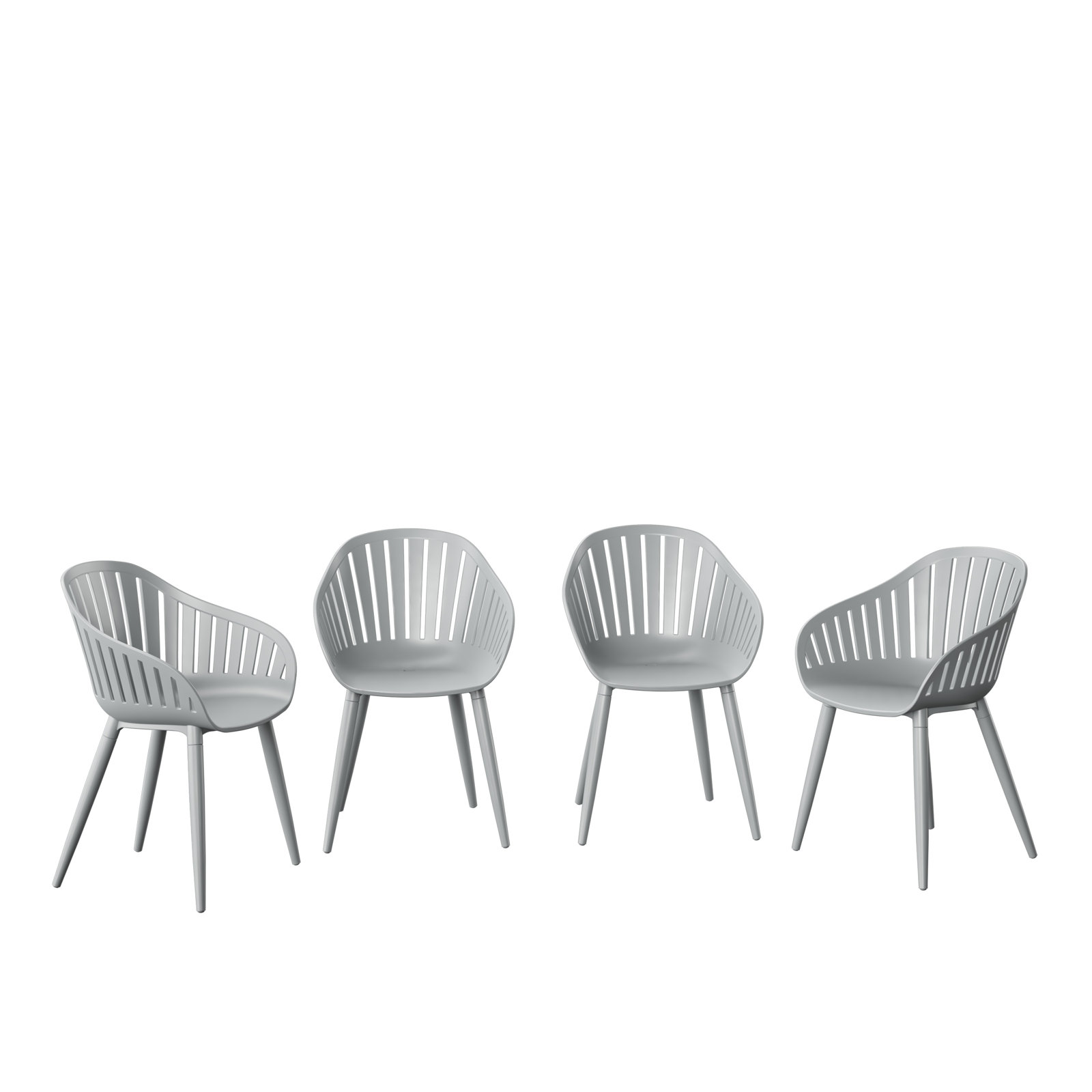 Anautica 88" Eucalyptus Patio Dining Set, Gray