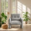 Fauteuil d'appoint en bois massif capitonné l 33,86 po x P 32,28 po x H 31,1 po Modasi