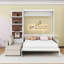 Grand lit escamotable avec canapé et tablettes-1178500476