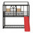 Metal House Bunk Bed With Slide-511170811
