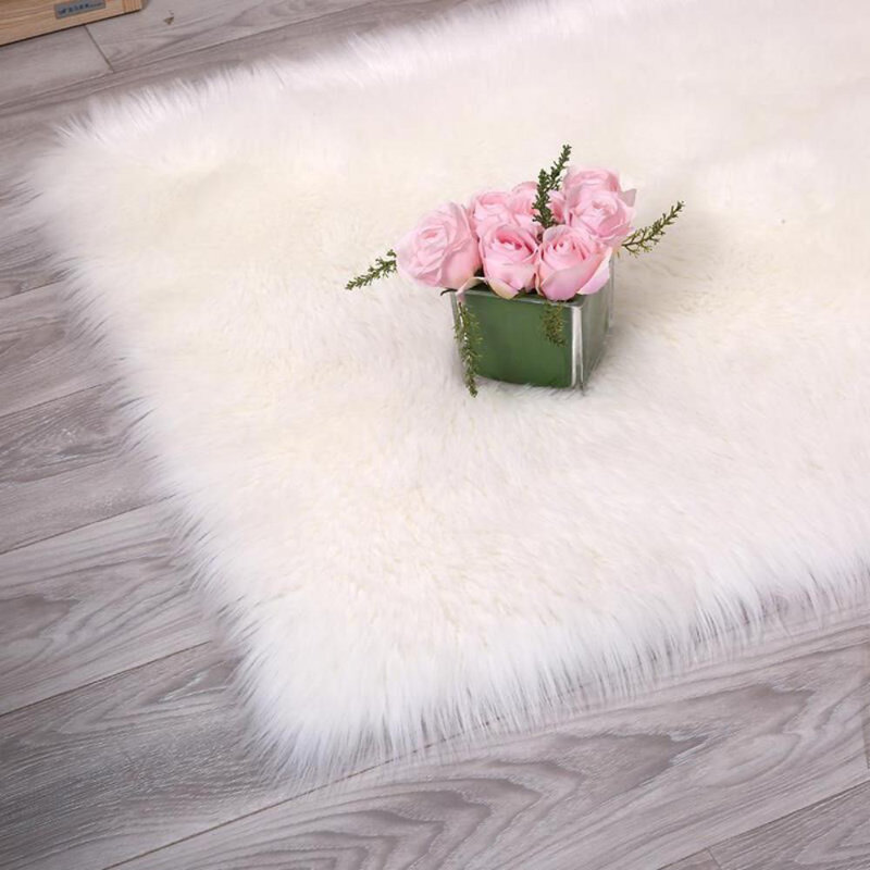 Rectangle 180 cm x 100 cm Faux Sheepskin Area Rug