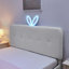 Lit tapissier pour enfants avec tête de lit à oreilles en lapin, lumière DEL et 4 tiroirs de rangement, tissu Boucle (84,5 po x 62,75 po x 41 po)-1161280790-1161280789