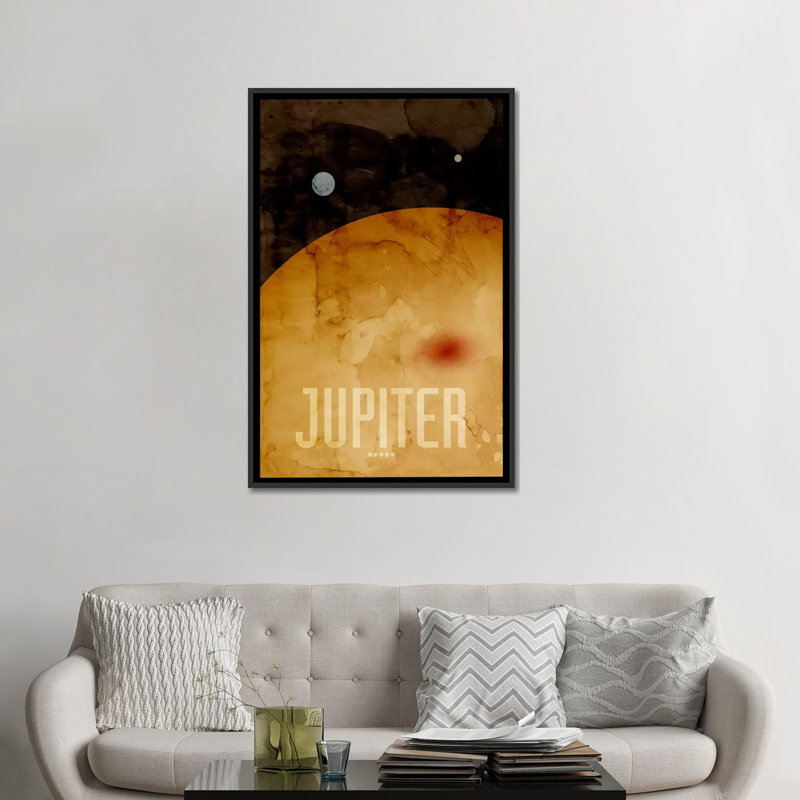 « the planet jupiter »-, impression sur toile sans cadre Karlskrona, H 60 po x l 40po x P 1,5 po, Toile avec cadre noir