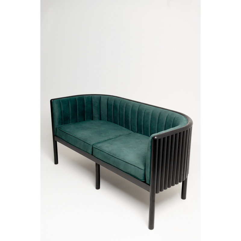 Alton Loveseat, Black, Emerald