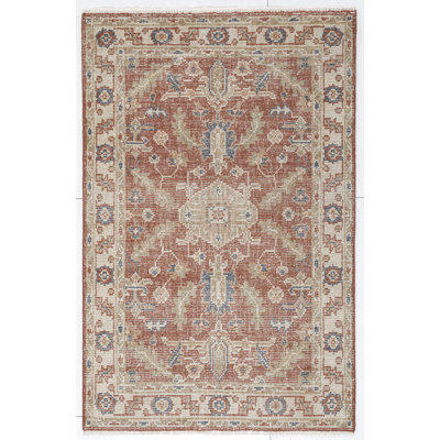 Tapis en laine noué à la main Birch Lane Farida