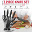 NETTA 7 Piece Stainless Steel Knife Block Set
