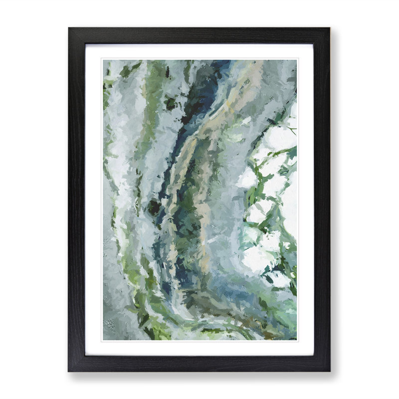 Come Go With Me Abstract - Single Picture Frame Painting, 64cm H x 46cm W x 2cm D, Black Framed
