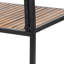Chaises de style industriel moderne - beige, bois, métal, lattes verticales, chaise de 2 pièces en bois et métal facile d'entretien, facile d'entretien, assemblage pratique