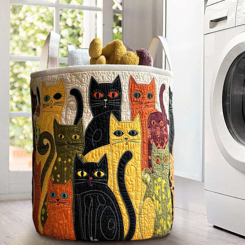 Embroidered Laundry Basket Storage Bucket/Bachelor