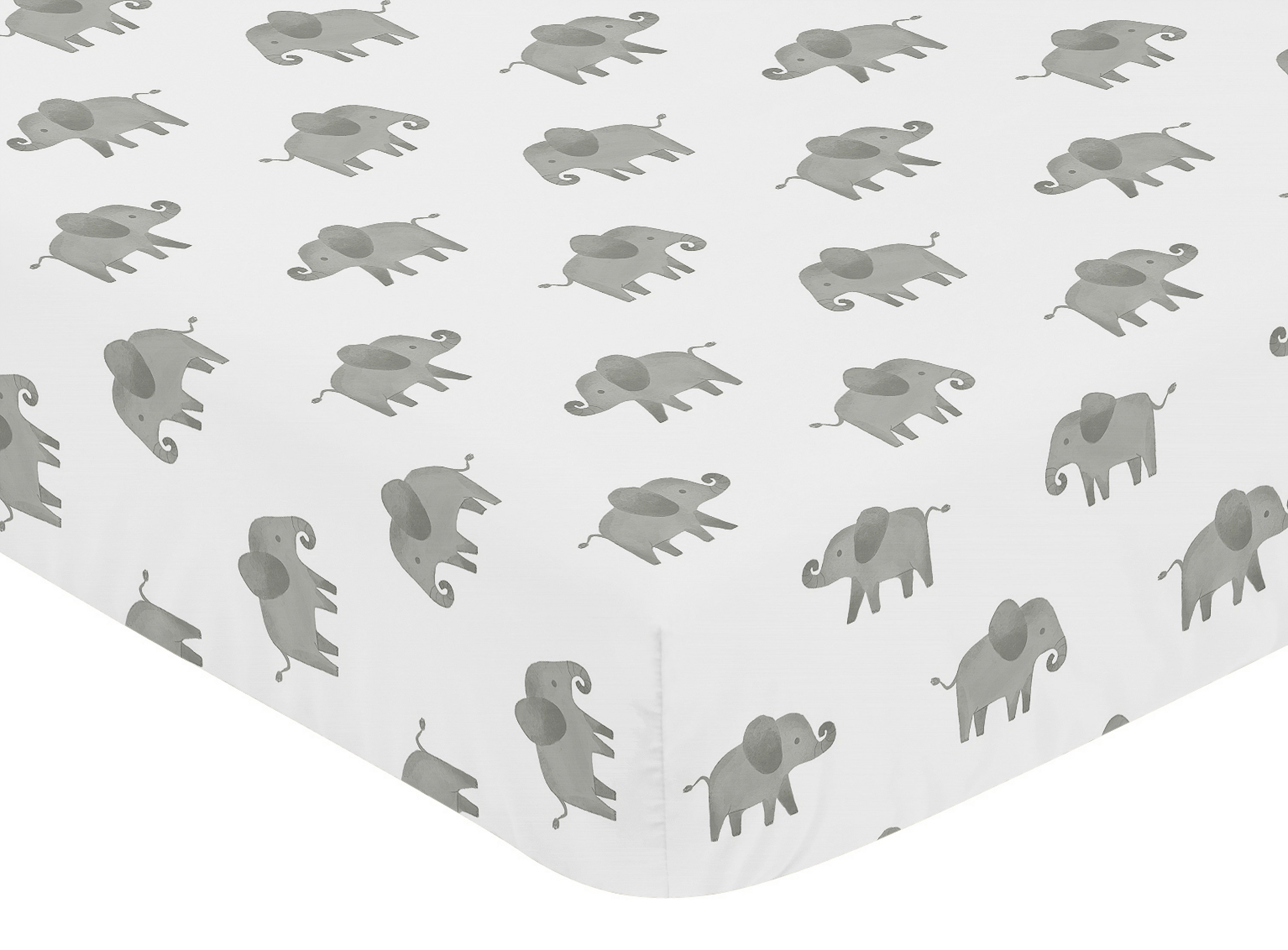 Elephant fitted crib clearance sheet