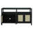 Bohemian Style Rattan Buffet Storage Cabinet with Solid Wood Frame, Push-to-Open Design-2027855632
