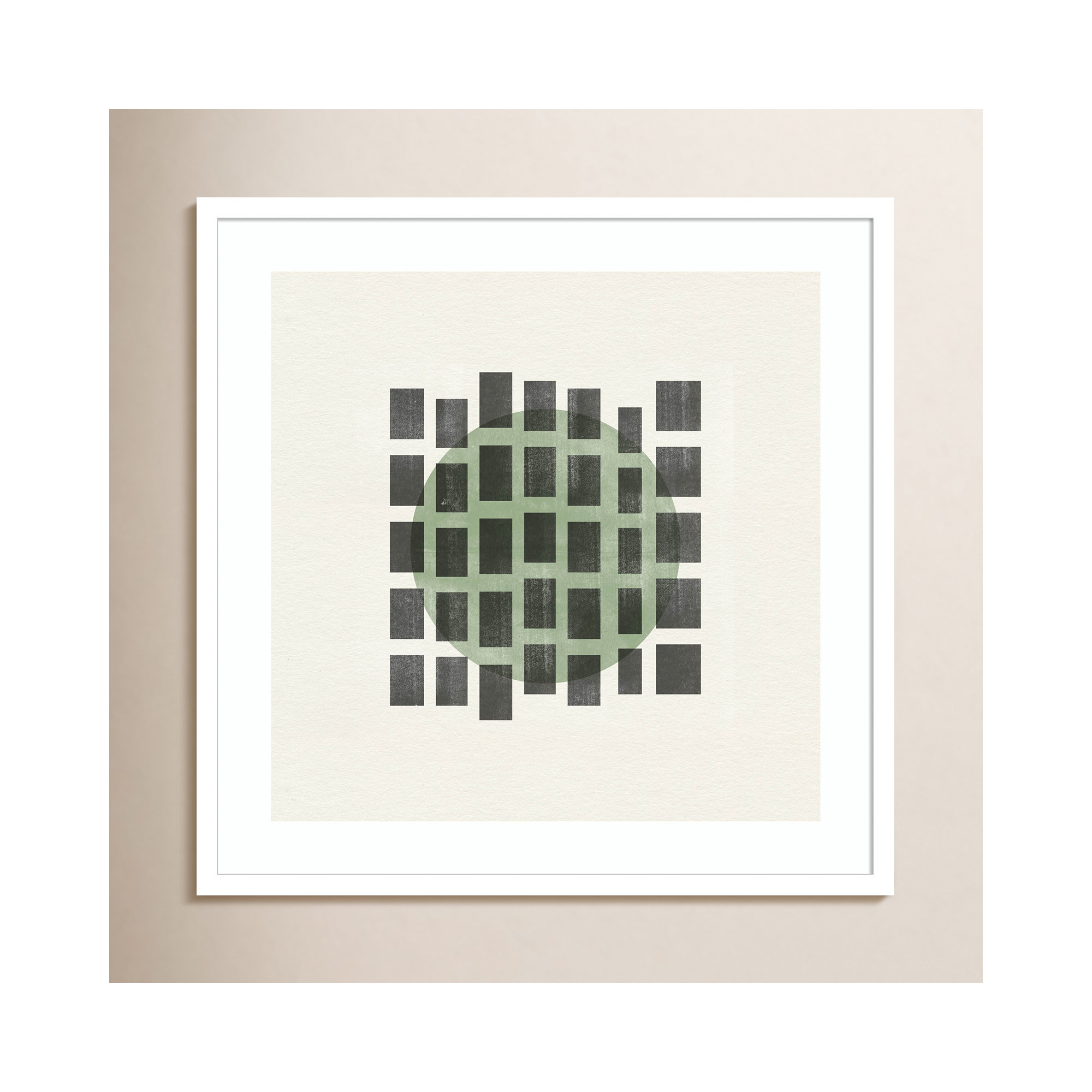 Minimalist Japandi 01 by The MIUUS STUDIO Wood Framed Wall Art Print, White, 25" H x 25" W
