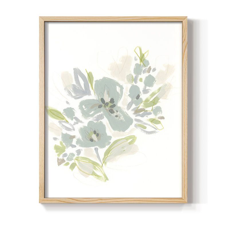 «Seafoam Petals III», reproduction encadrée - bois massif, Naturel, H 11 po x l 9 po