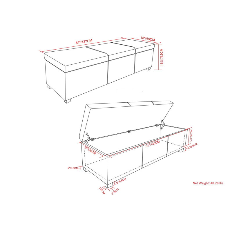 Versatile Extra Large Ottoman Bench for Storage and Functionality