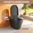 Grey One-Piece Smart Bidet Toilet, Auto Open/Close Seat With Warm Water & Air Dryer-123060810