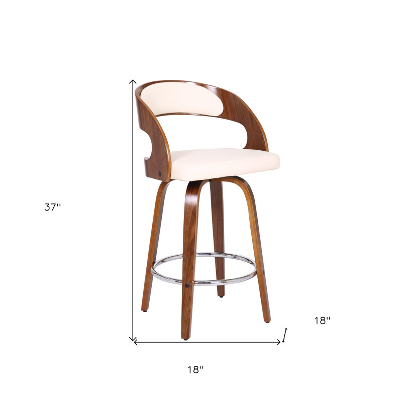Chaise de bar 26 po en similicuir et fer