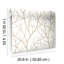 Trees Silhouette Floral Metallic Wallpaper Roll-1216319945