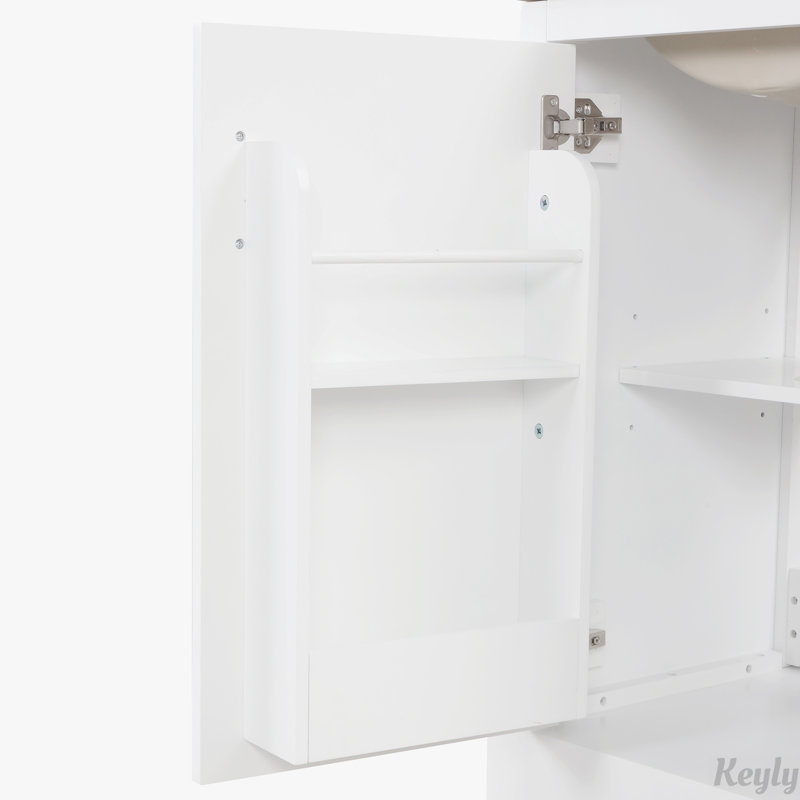 Meuble-lavabo de 20 po avec lavabo, Blanc