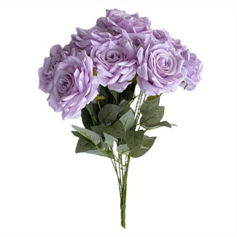 2 paquets de roses artificielles, Mauve